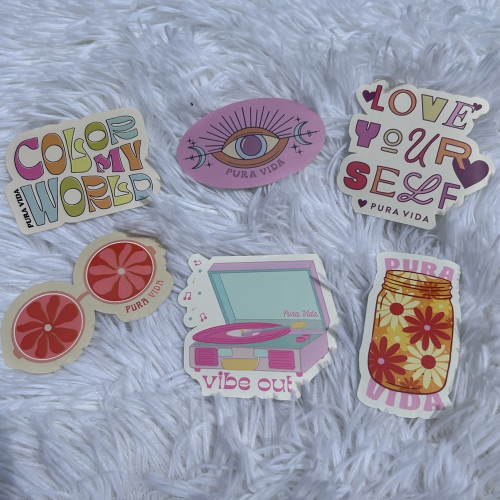 🩶5/$30 Pura Vida Retro Beach 70s Vibes Sticker